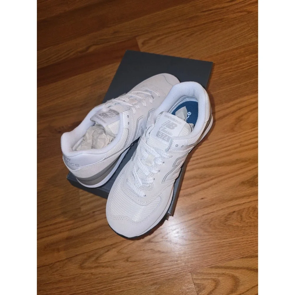 NEW Balance 574 Core CLASSIC - NIMBUS - SUEDE size women 7 men  5.5 new with box